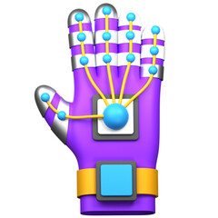 Vr Gaming Gloves 3D Icon