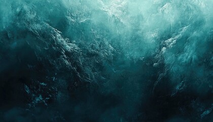Fototapeta premium Deep Ocean Abstract Background with Teal and Dark Green Hues