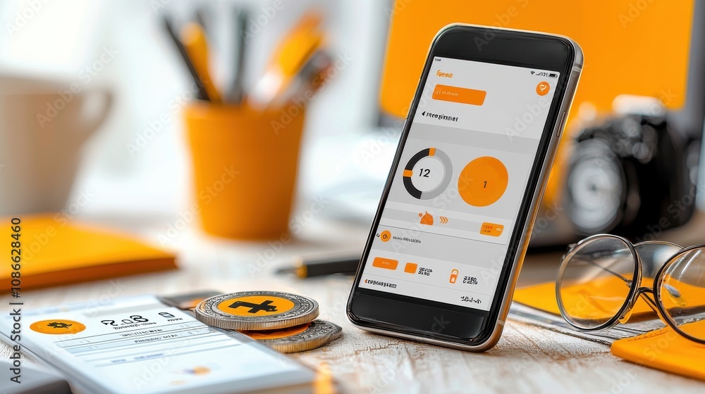 Poster Peer-to-peer payment app interface demonstration on smartphone with contemporary standards and user-friendly design for modern users