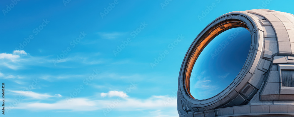 Poster exploration event spacecraft viewing outer space digital art close-up futuristic concepts in technol