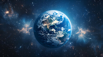 Fototapeta premium Planet earth in outer space