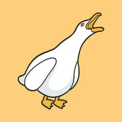 Screaming Seagull 2 Animal Meme Sticker T-shirt Vector Cute Illustration