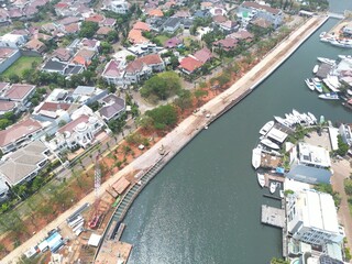 construction and landscaping projects A giant sea wall to proteck Jakarta from sea flood