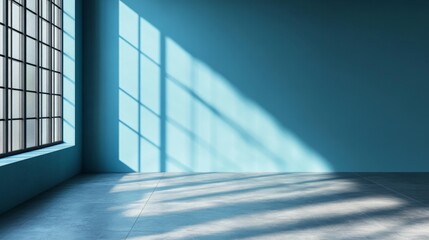 Bright Minimalist Room with Sunlight Streaming Through Large Windows