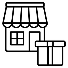 Gift Shopping  Icon Element For Design