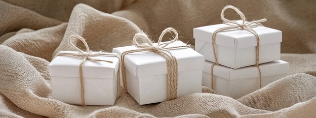 Luxury white gift box.