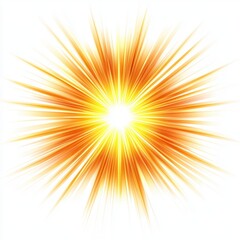 Obraz premium Bright explosion with rays emitted, isolated on white background.