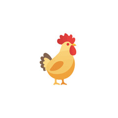 Simple flat 2D icon hen isolated on a white background, vector, flat design, animation design, vector, animation design, simple flat 2D icon, minimalist icon