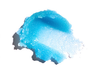 cosmetic smears scrub cream texture on white background