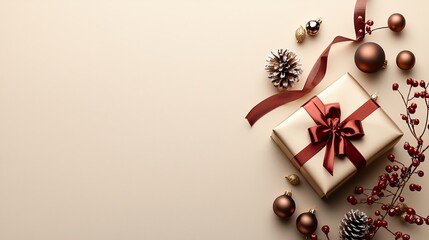 Abstract holiday ribbons framing dynamic giftthemed sale percentages, Christmas Offers, artistic luxury