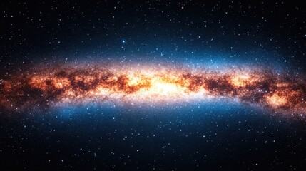 A stunning cosmic image depicting a vibrant galaxy surrounded by twinkling stars against a dark backdrop, illustrating the beauty of the universe.