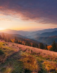 Fototapeta premium sunrise in the mountains