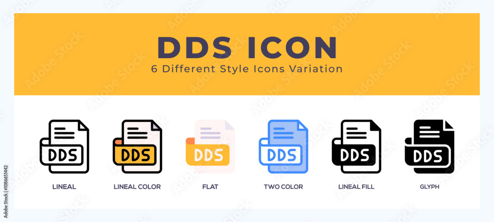 Poster Dds file icon vector for web. and mobile app