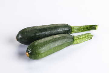 Sliced raw young green zucchini