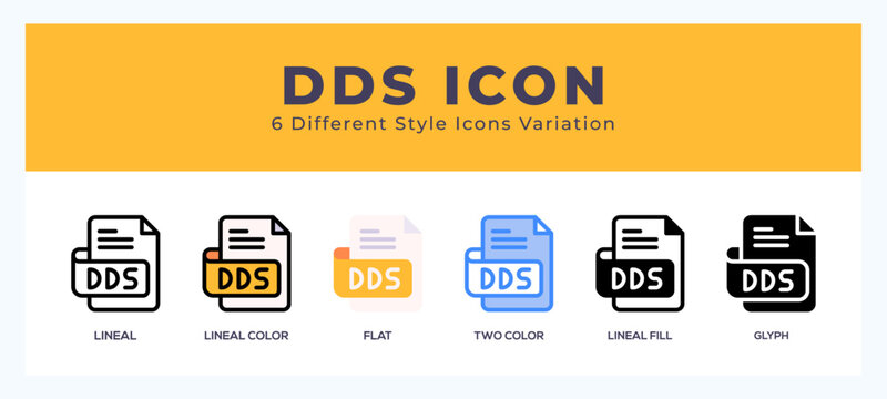 Dds file icon vector for web. and mobile app