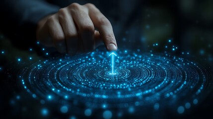 hand with water drop