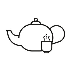 teapot icon vector on white background