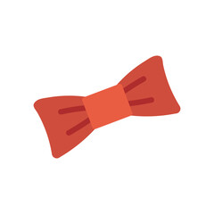 Bow ribbon, accessory clothing. Flat style festive element.