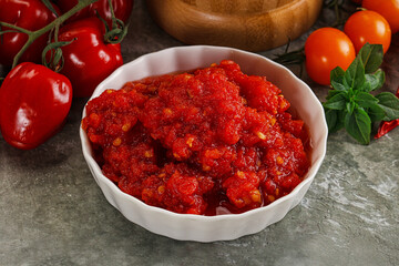 Fresh tomato puree pasta sauce