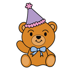 Vector illustration cute bear