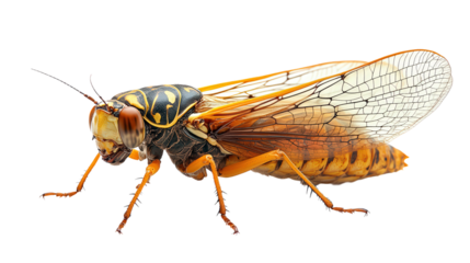 Cicada on white background.