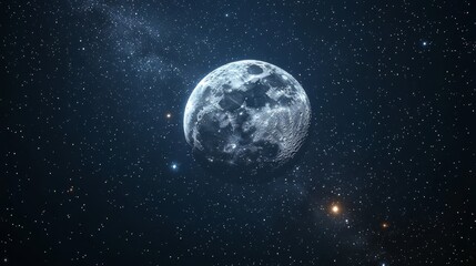 Obraz premium Moon phases and zodiac, Serene Cosmic Moon and Zodiac Phases in Night Sky