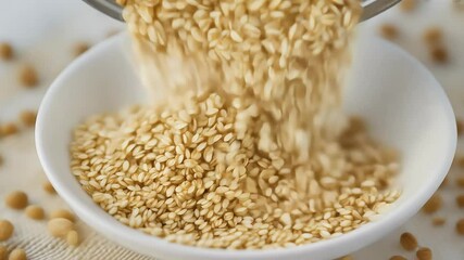 plant based source perfect alth food brands llness projects cereal grain fruit vegetable macro video texture closeup slow motion dolly slide probe detail small foreground background delicious