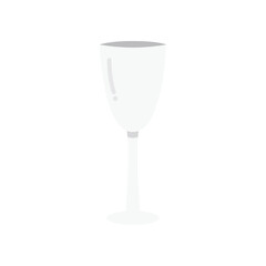 Wine glass. Flat decorative vector design isolated illustration.