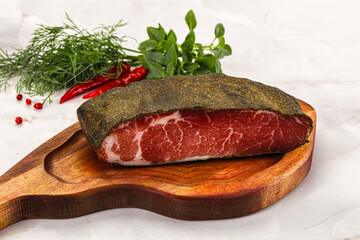 Delicous tasty dry pork jerky