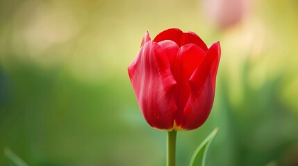 Close-up of a red tulip in bloom