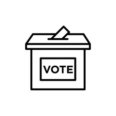 Voting icon linear logo isolated