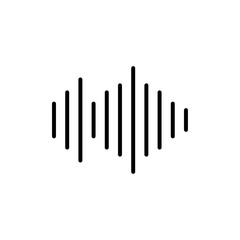 Audio icon linear logo isolated