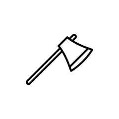Axe icon linear logo isolated