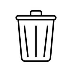 Bin icon linear logo isolated