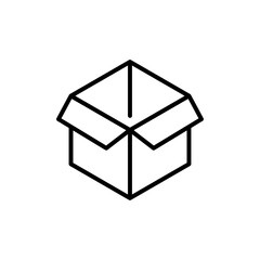 Box icon linear logo isolated