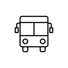 Bus icon linear logo isolated
