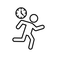 Busy icon linear logo isolated