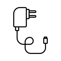 Charger icon linear logo isolated