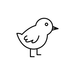 Chick icon linear logo isolated