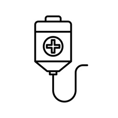 Chemotherapy icon linear logo isolated