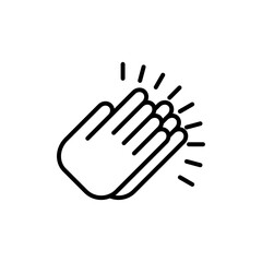Fototapeta premium Clap icon linear logo isolated