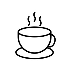 Coffee icon linear logo isolated