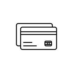 Credit card icon linear logo isolated