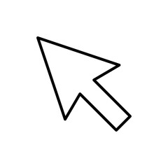 Cursor icon linear logo isolated