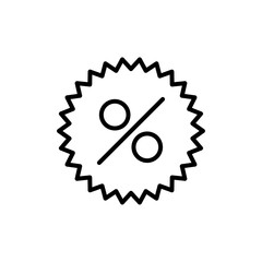 Discount icon linear logo isolated