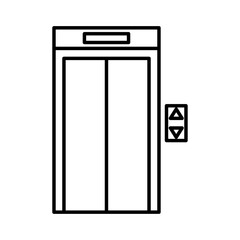 Elevator icon linear logo isolated