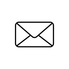 Envelope icon linear logo isolated