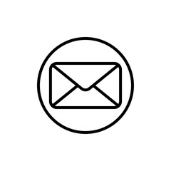 Email button icon linear logo isolated