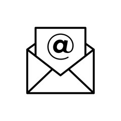 Email icon linear logo isolated
