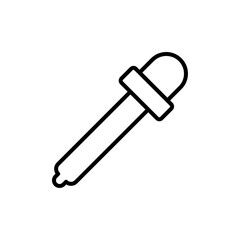 Eye dropper icon linear logo isolated